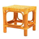 菊022A 籐製方椅